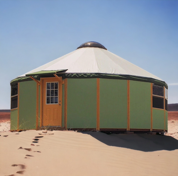 18 Wall Luxury Yurt Cabin Kit with Solid Walls by Freedom Yurt Cabins Backyard Escapism Inc