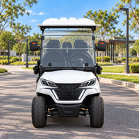Signal White 6 Forward Golf Cart With Black Seats - 48V Non-Lifted Golf Cart LSV