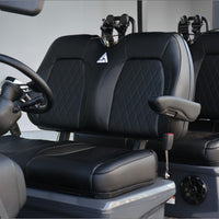 Black Grey 4 Forward Golf Cart With Black Seats - 150ah EcoBattery LSV