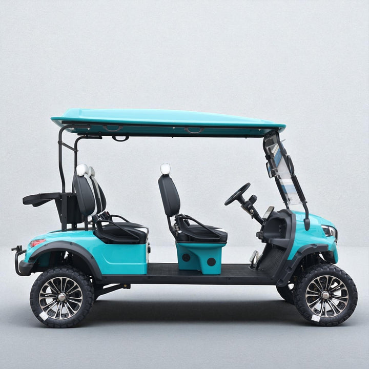 4 Forward Facing Golf Cart Street Legal Extended Range 206ah 48v Lithium Electric LSV with LED Lights