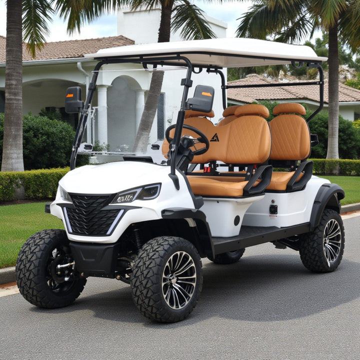 4 Forward Facing Golf Cart Street Legal 48v Lithium Electric LSV with LED Lights