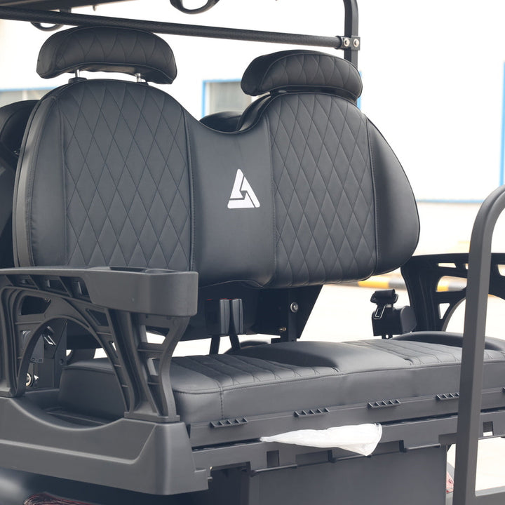 Matte Black Extended Range 206ah 6 Seater Golf Cart with LED Lights