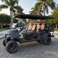 Matte Black 6 Seater 206ah Extended Range Golf Cart