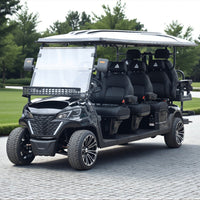 8 Seater Golf Cart Street Legal Extended Range 206AH Lithium Ion Electric LSV with LED Lights