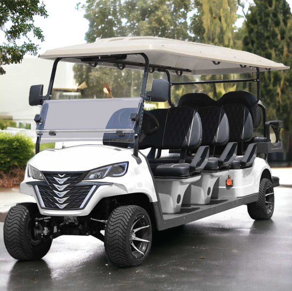 8 Seater Golf Cart Street Legal 48v Lithium Ion Electric LSV with LED Lights