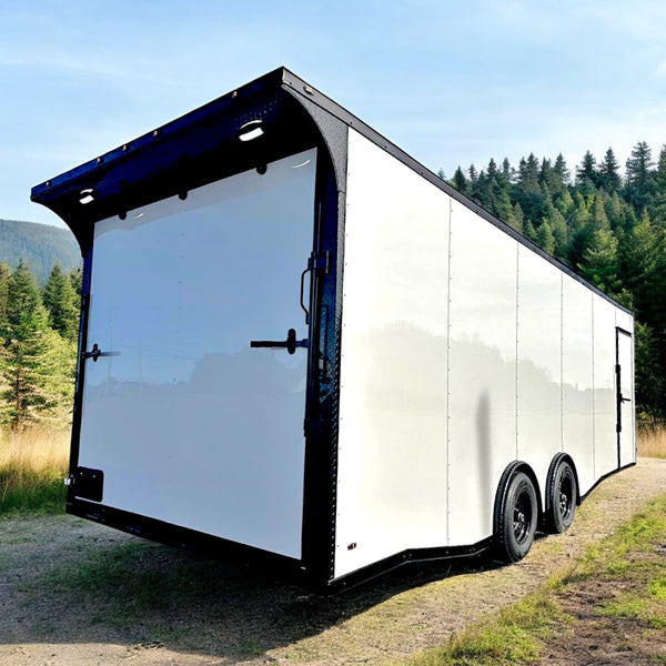 24ft Enclosed Trailer Custom by Diamond Trailers, 8.5 x 24 Ultimate Auto, ATV, and Toy Hauler – Premium Build Cargo, Landscape, or Race Trailer