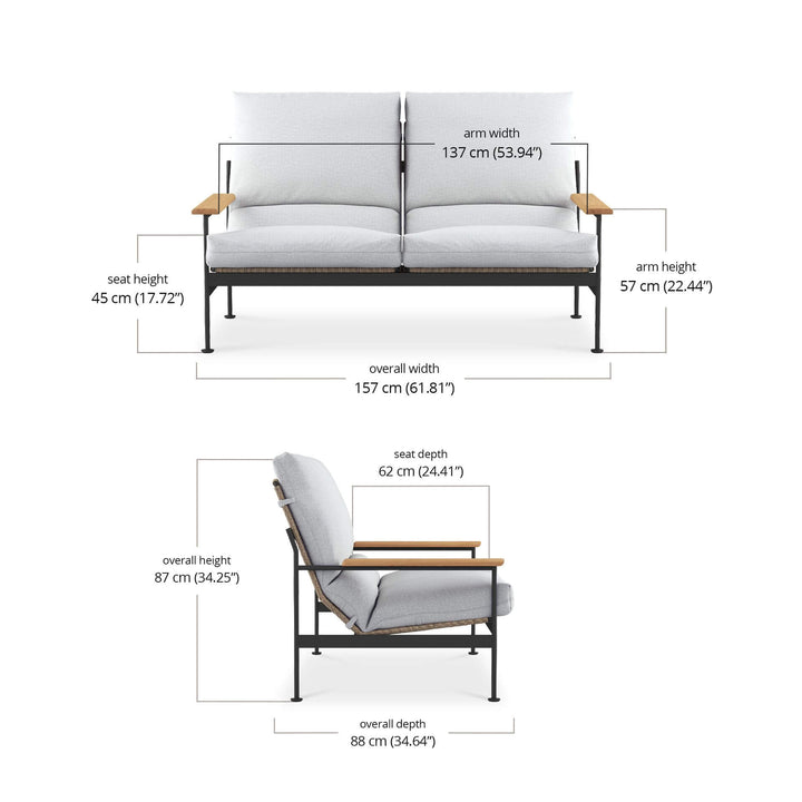 Alpha 2 Seater Outdoor Sofa