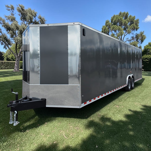 28ft Enclosed Trailer Custom, 8.5 x 28 Ultimate Auto, ATV, and Toy Hauler – Premium Build Cargo, Landscape, or Race Trailer