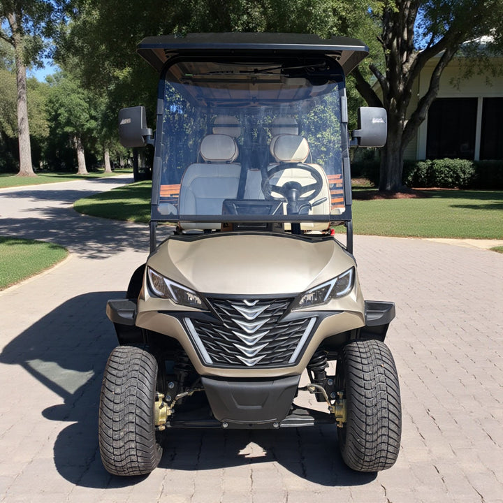 Matte Copper 72v 6 Seater Golf Cart with LED Lights