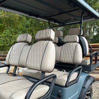 Matte Blue 72v 6 Seater Golf Cart in Matte Blue with LED Lights