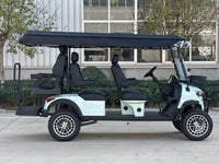 Mint Green 6 Seater Golf Cart - 72v Lithium with Adjustable Armrests