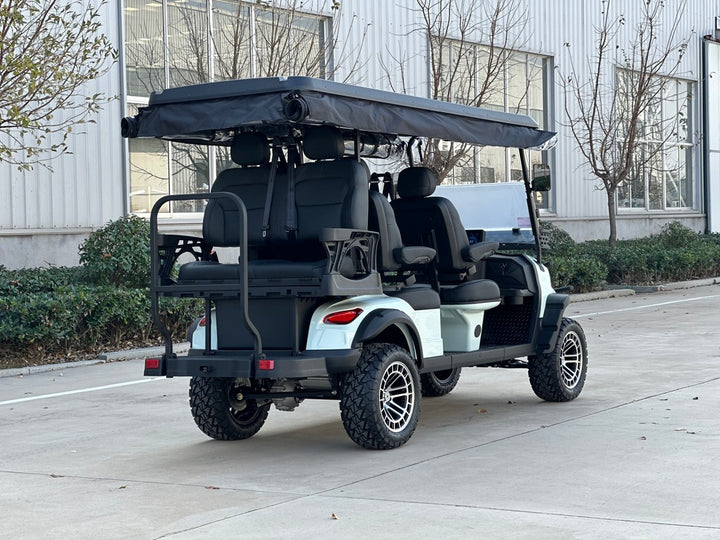 Mint Green 6 Seater Golf Cart - 72v Lithium with Adjustable Armrests