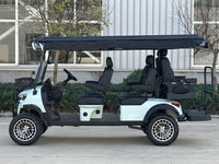 Mint Green 6 Seater Golf Cart - 72v Lithium with Adjustable Armrests