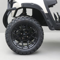 Oyster White 4 Forward Golf Cart With Beige Seats - 206ah Extended Range Golf Cart LSV Lifted