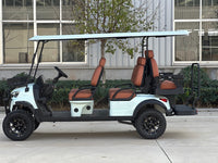 Mint Green 6 Seater Golf Cart - 72v Lithium