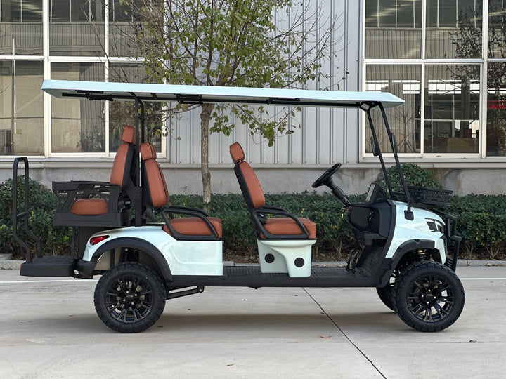 Mint Green 6 Seater Golf Cart - 72v Lithium