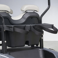 Black Grey 4 Forward Golf Cart With Medium Grey Seats - 48v Lithium Electric LSV Lifted