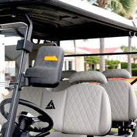 Black Grey 4 Forward Golf Cart With Medium Grey Seats - 48v Lithium Electric LSV Lifted
