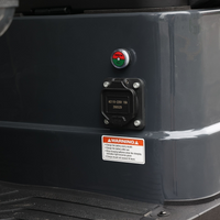 Black Grey 4 Forward Golf Cart With Medium Grey Seats - 48v Lithium Electric LSV Lifted