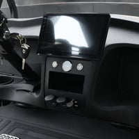 Black Grey 4 Forward Golf Cart With Medium Grey Seats - 48v Lithium Electric LSV Lifted