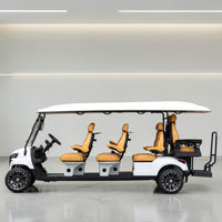 Signal White 8 Seater Golf Cart With Camel Seats - 48V Golf Cart LSV