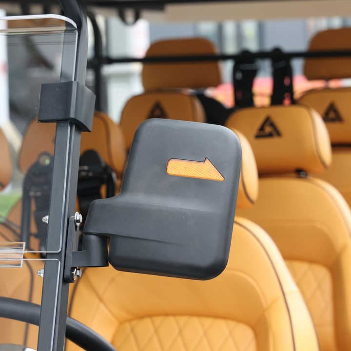 Signal White 8 Seater Golf Cart With Camel Seats - 48V Golf Cart LSV