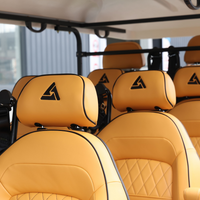 Signal White 8 Seater Golf Cart With Camel Seats - 48V Golf Cart LSV