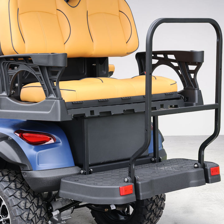 Sapphire Blue 6 Seater Golf Cart With Camel Seats - 48V Lifted Golf Cart LSV