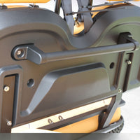 Sapphire Blue 6 Seater Golf Cart With Camel Seats - 48V Lifted Golf Cart LSV