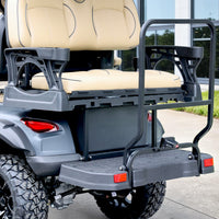 Matte Black grey 6 Seater With Beige Seats - 206ah Extended Range Lifted Golf Cart