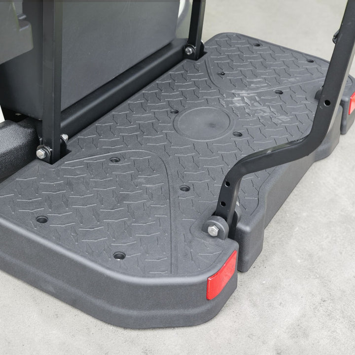 Agate Gray 6 Seater Golf Cart With Dark Brown Seats - 206ah Extended Range Golf Cart LSV