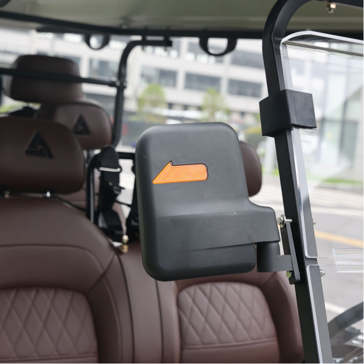 Agate Gray 6 Seater Golf Cart With Dark Brown Seats - 206ah Extended Range Golf Cart LSV