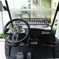 Agate Gray 6 Seater Golf Cart With Dark Brown Seats - 206ah Extended Range Golf Cart LSV