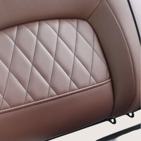Agate Gray 6 Seater Golf Cart With Dark Brown Seats - 206ah Extended Range Golf Cart LSV