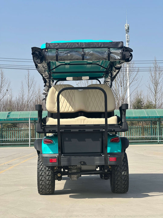 Jade Green 6 Seater Golf Cart w/ Saddle seats - 72v Lithium