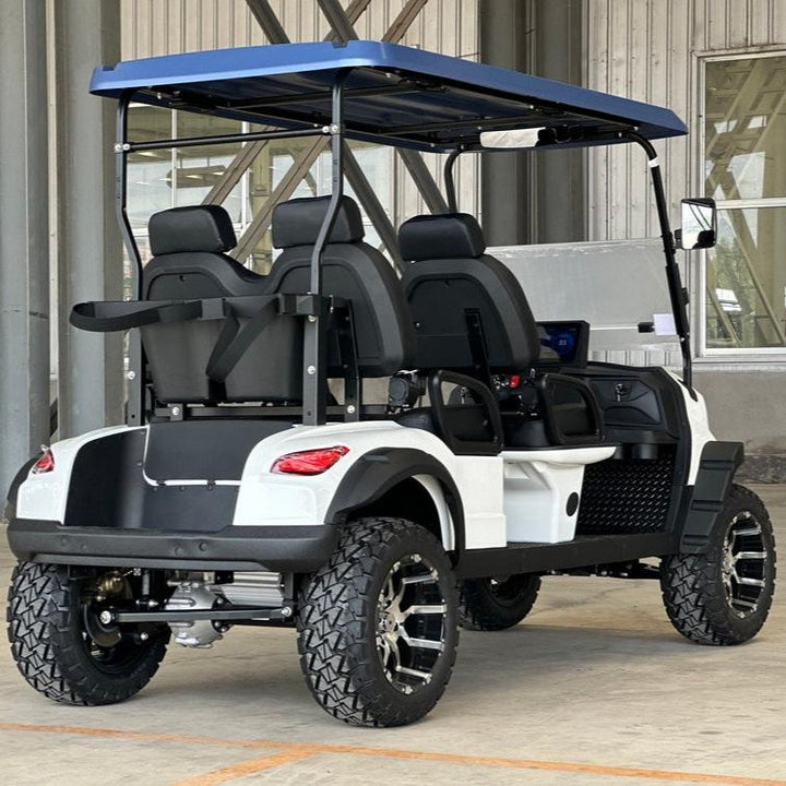 White 4 Seater Golf Cart - 72v Lithium