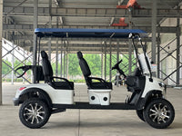 White 4 Seater Golf Cart - 72v Lithium