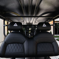Jet Black 8 Seater Golf Cart With Black Seats - 206ah Extended Range Golf Cart LSV