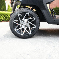 Jet Black 8 Seater Golf Cart With Black Seats - 206ah Extended Range Golf Cart LSV