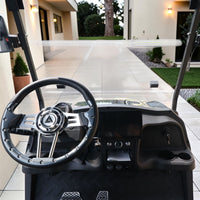 Jet Black 8 Seater Golf Cart With Black Seats - 206ah Extended Range Golf Cart LSV