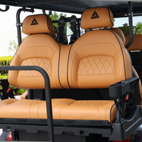Jet Black 6 Seater Golf Cart With Saddle Seats - 206ah Extended Range Golf Cart LSV