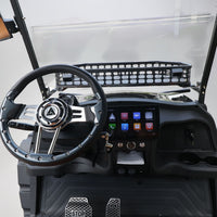 Jet Black 6 Seater Golf Cart With Saddle Seats - 206ah Extended Range Golf Cart LSV