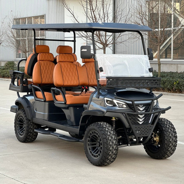 Gunmetal 6 Seater Golf Cart - 72v Lithium