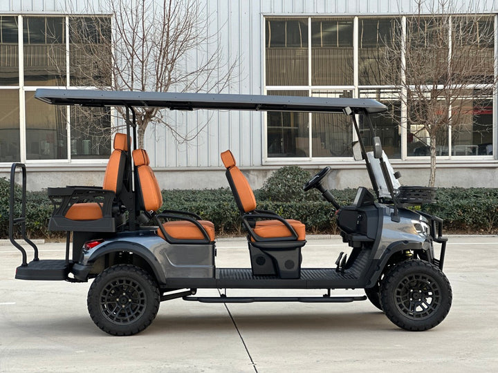 Gunmetal 6 Seater Golf Cart - 72v Lithium