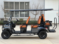 Gunmetal 6 Seater Golf Cart - 72v Lithium