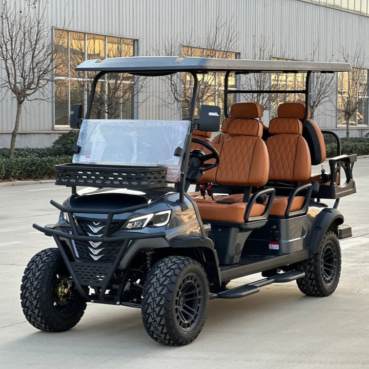 Gunmetal 6 Seater Golf Cart - 72v Lithium