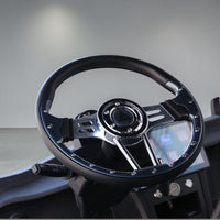 Jet Black 8 Seater Golf Cart With Black Seats - 206ah Extended Range Golf Cart LSV