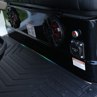 Jet Black 6 Seater Golf Cart With Black Seats - 206ah Extended Range Golf Cart LSV