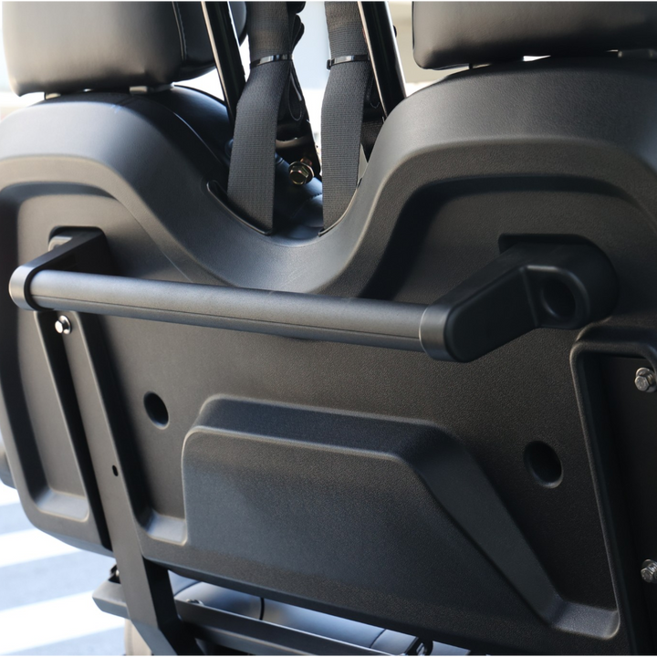 Jet Black 6 Seater Golf Cart With Black Seats - 206ah Extended Range Golf Cart LSV