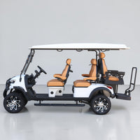 Signal White 6 Seater Golf Cart With Saddle Seats - 206ah Extended Range Golf Cart LSV